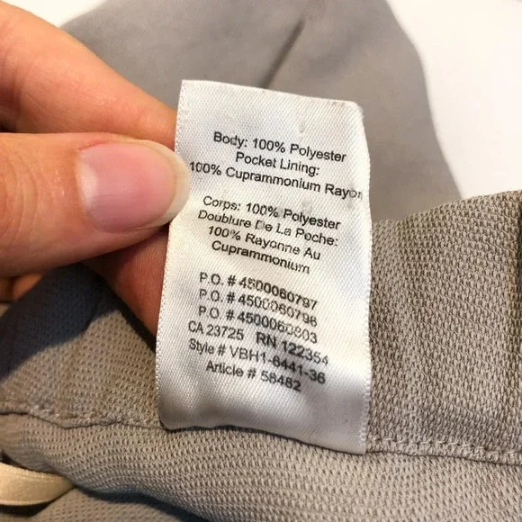 Babaton Japanese Polyester Oversized Cream Trouser Slim Dress Pants Women's S - Picture 12 of 12